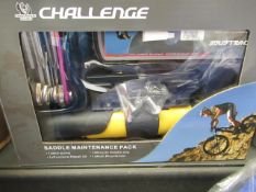 Challenge Bike Maintenance pack. Incl pump, Multitool, repair kit & Bag. New & Boxed