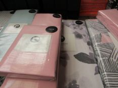 Sanctuary Elissia Purple Double Bedding Set With Blush Fitted Sheet & 2 Blush Pillow cases. New &