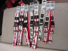 10 x Various Rogz Dog Collars See image For Colour/Designs. New with tags