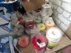 Approx 50 Rolls of Ribbon. See Image For Colour. Look unused