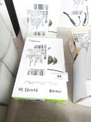 Nu Force BE Sport4 wireless earphones, untested, unchecked and boxed.