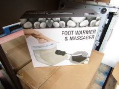 4x Foot warmer and massager, beige, new and boxed.
