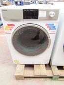 Sharp 1400 RPM 9Kg / 6Kg washer dryer, powers on and spins. Heat untested. Please note, no other