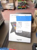 Logitech iPad 5th and 6th gen slim combo, unchecked and boxed.