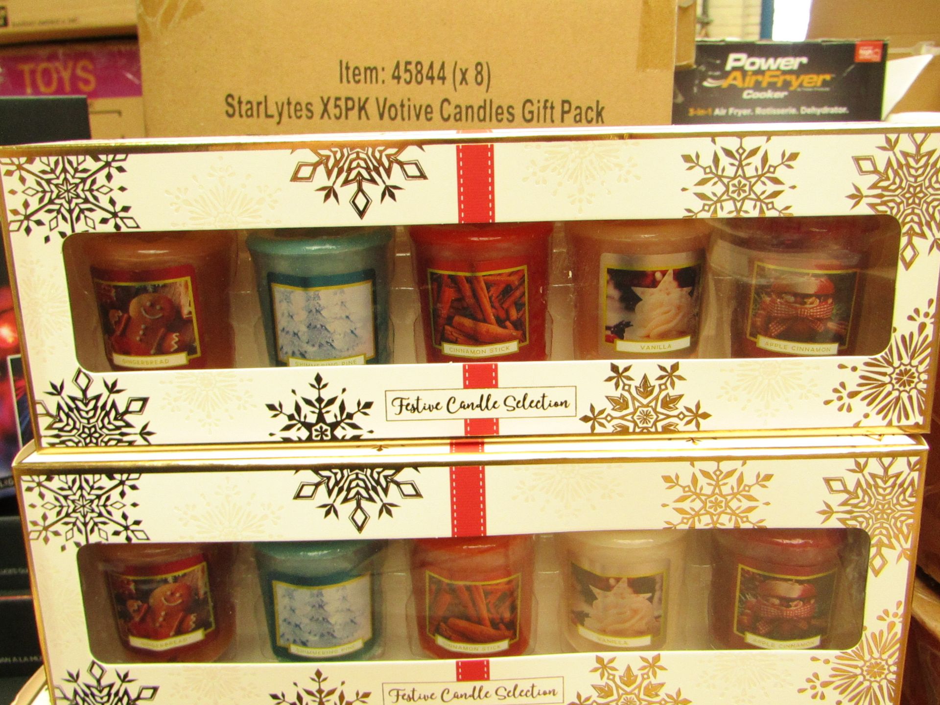 3 Packs of 5 Festice Candle Selection. Incl Cinnamon,Gingerbread,Vanilla etc. New & Packaged