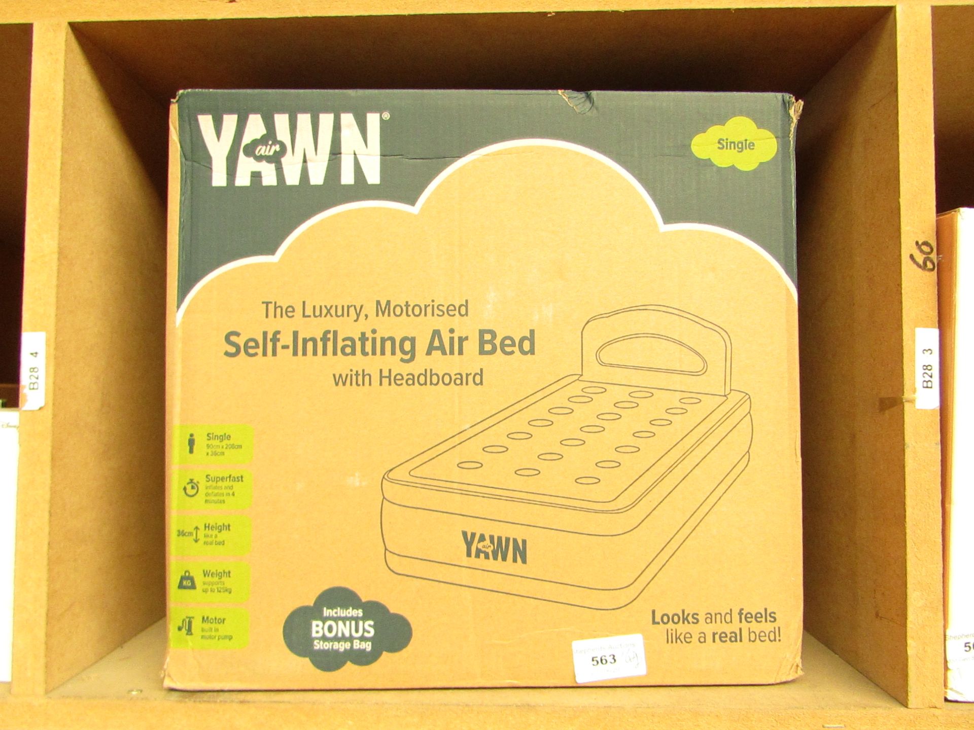 | 1 | YAWN SINGLE AIR BED | BOXED AND UNCHECKED | NO ONLINE RE-SALE | SKU - | TOTAL LOT RRP - £59.99