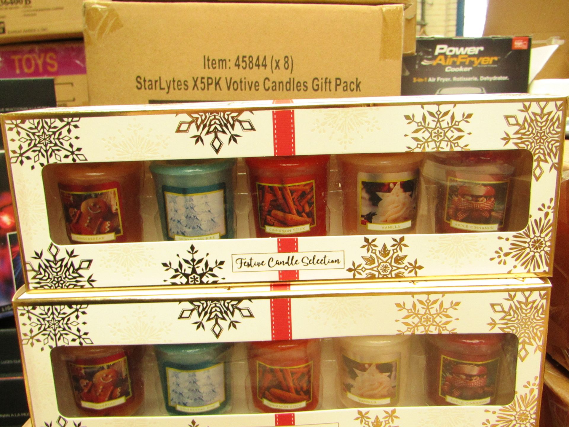 3 Packs of 5 Festice Candle Selection. Incl Cinnamon,Gingerbread,Vanilla etc. New & Packaged