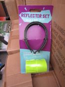 Box of 24x 4piece cycle reflector sets, new