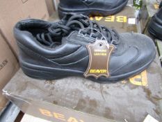 Beaver Genuine Leather safety shoes, unused, size 7, boxed