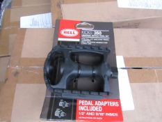 Box of 3x Bell Kicks 350 universal bike pedal sets, new