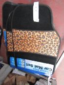 Streetwise set of 4 Leopard print car mats, new