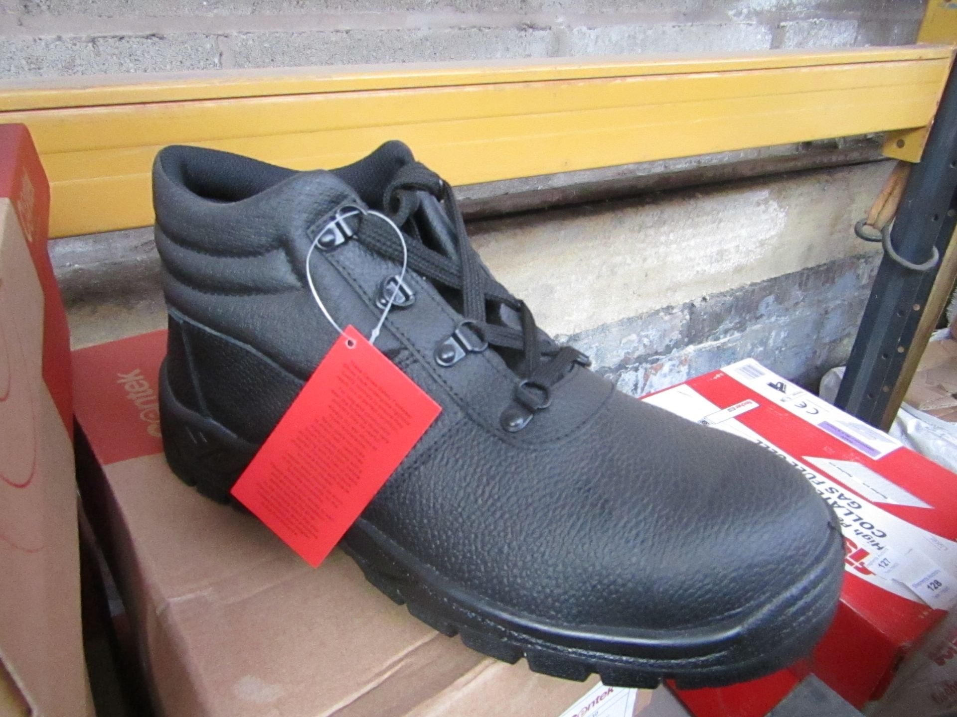 Centek Black Steel Toe Cap Boot size 10 new & boxed