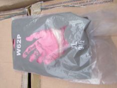 Pack of 12x W62P professional Pink rubber gloves, new