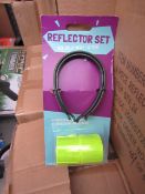 Box of 24x 4piece cycle reflector sets, new