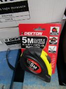 Dekton 5Mtr Tape measure, new