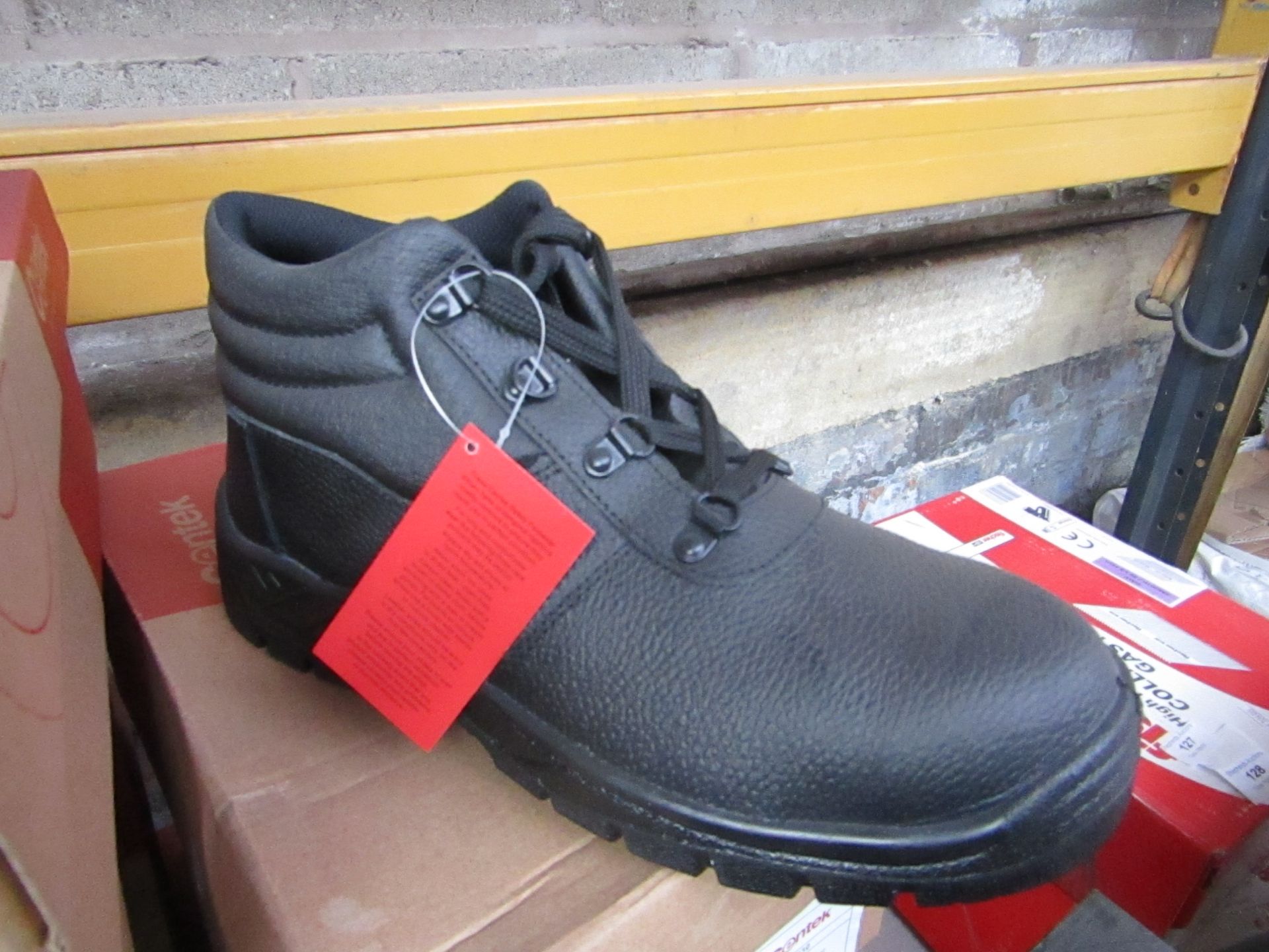 Centek Black Steel Toe Cap Boot size 8 new & boxed