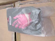 Pack of 12x W62P professional Pink rubber gloves, new