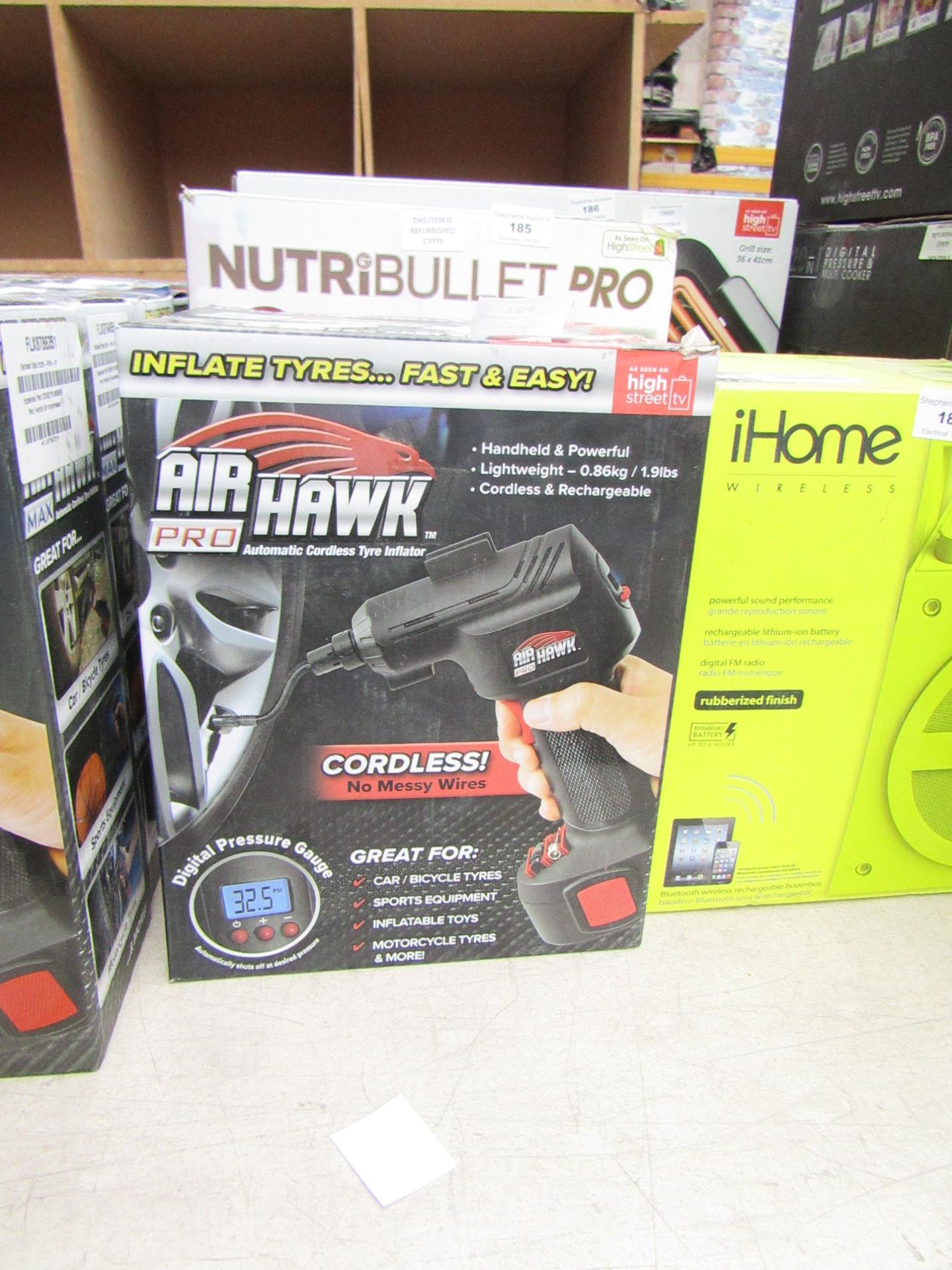 | 1X | AIR HAWK PRO COMPRESSOR | REFURBISHED AND BOXED | SKU C5060191466837 | NO ONLINE RESALE |