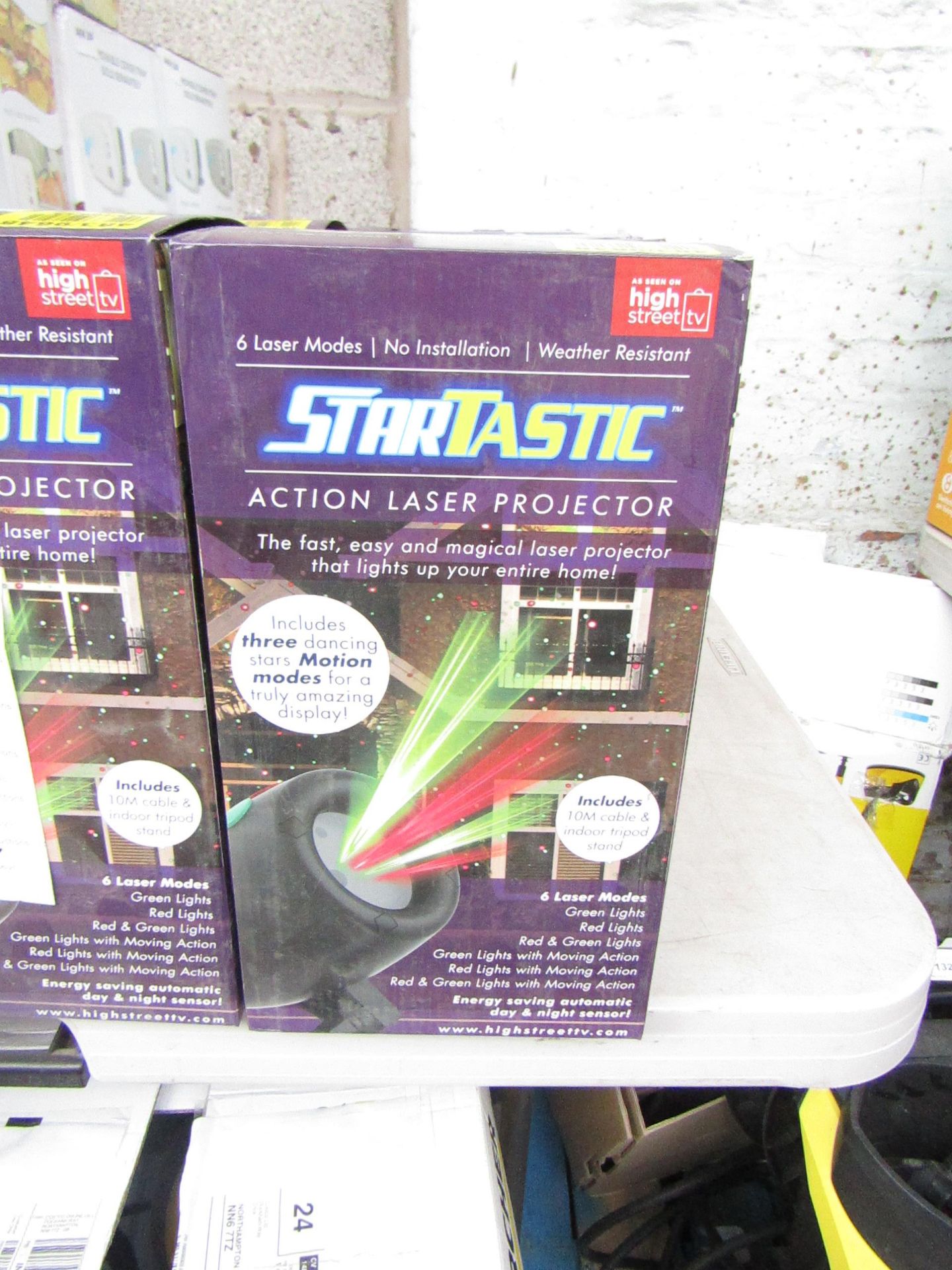 | 6X | STARTASTIC ACTION LASER PROJECTORS | UNCHECKED AND BOXED | NO ONLINE RE-SALE | SKU