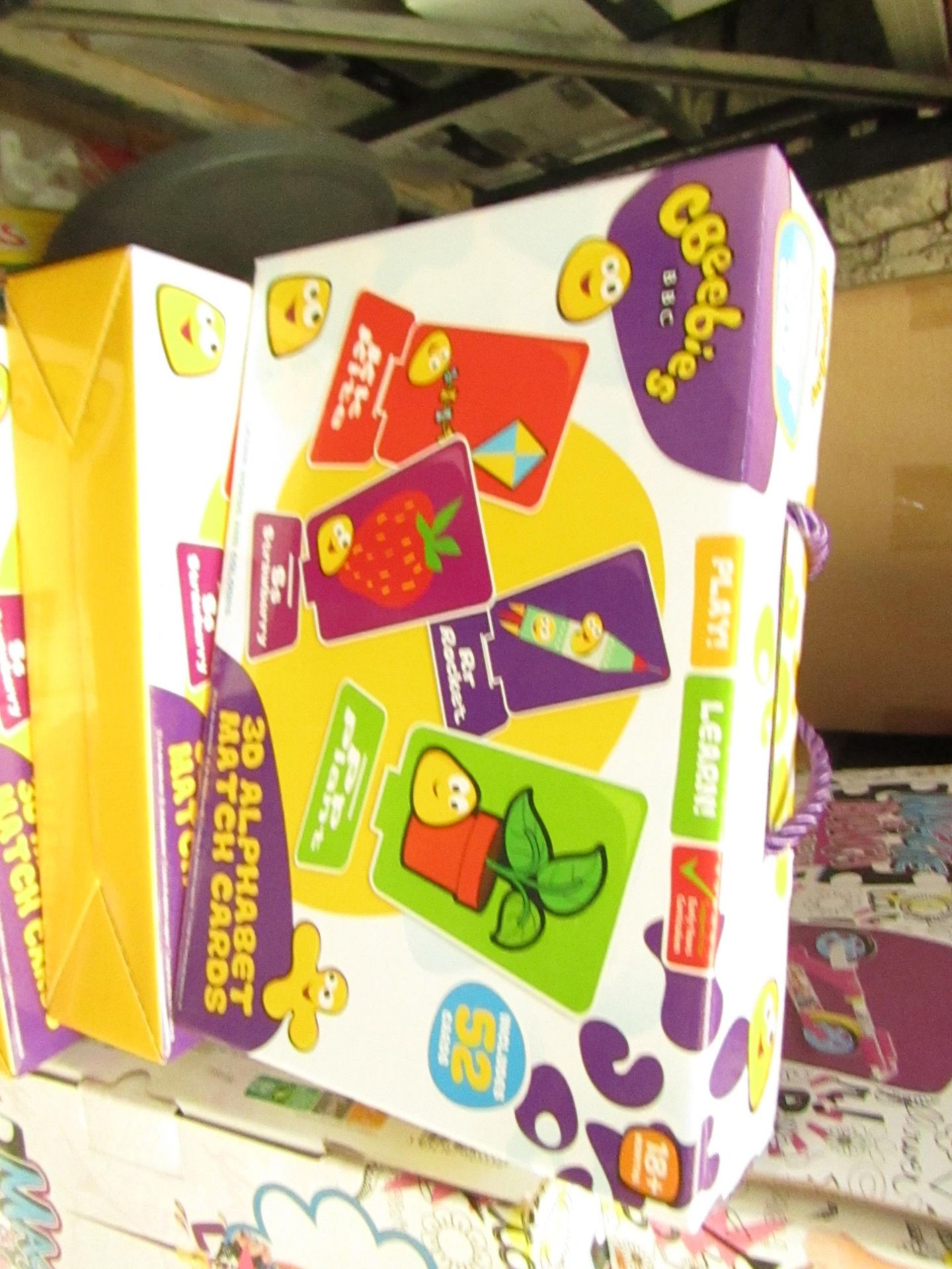 4 X Cbeebies 3D Alphabet Match Cards. Boxed