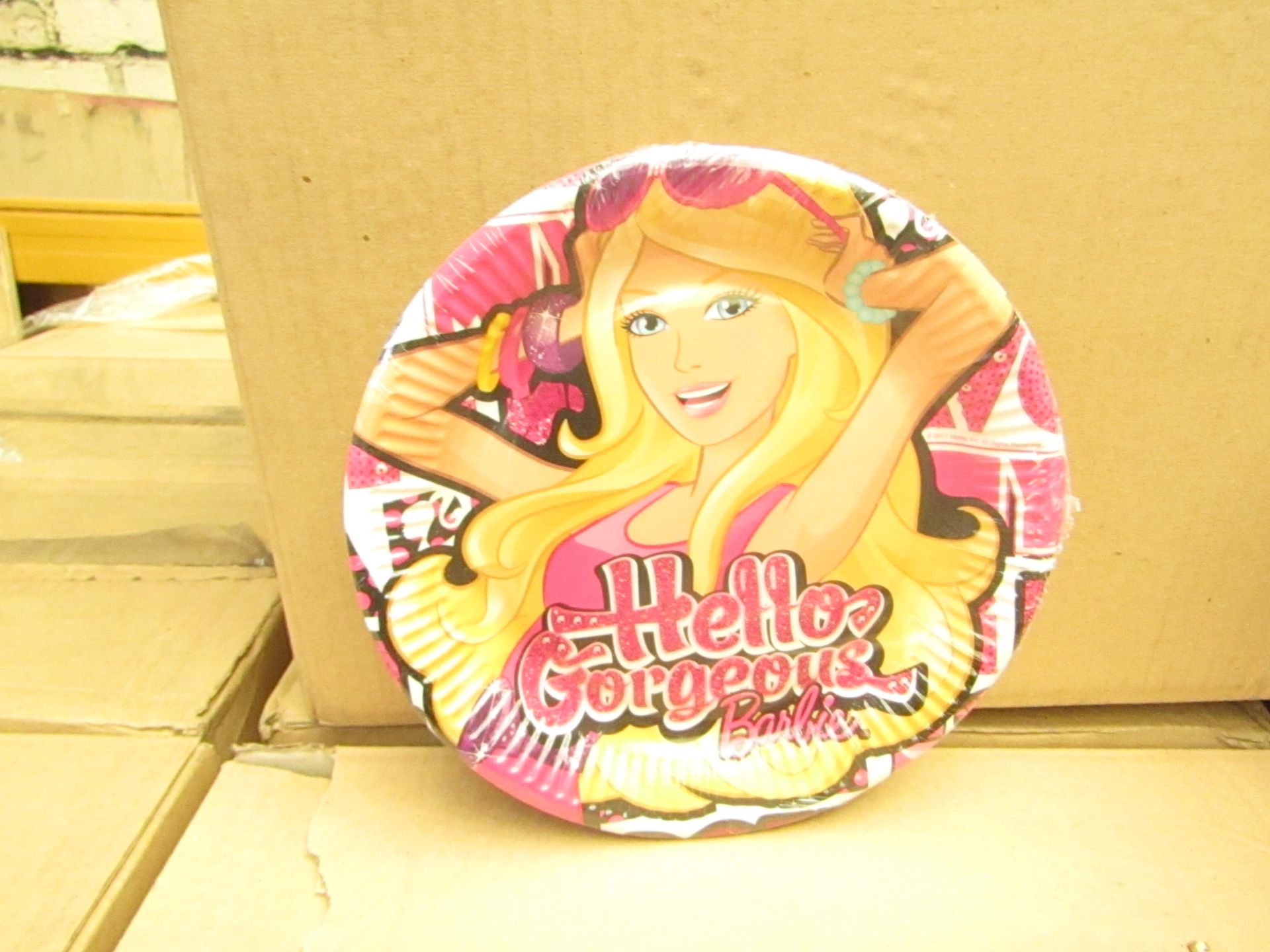 Box of 24 Barbie Paper Plates.23cm each. New & Boxed