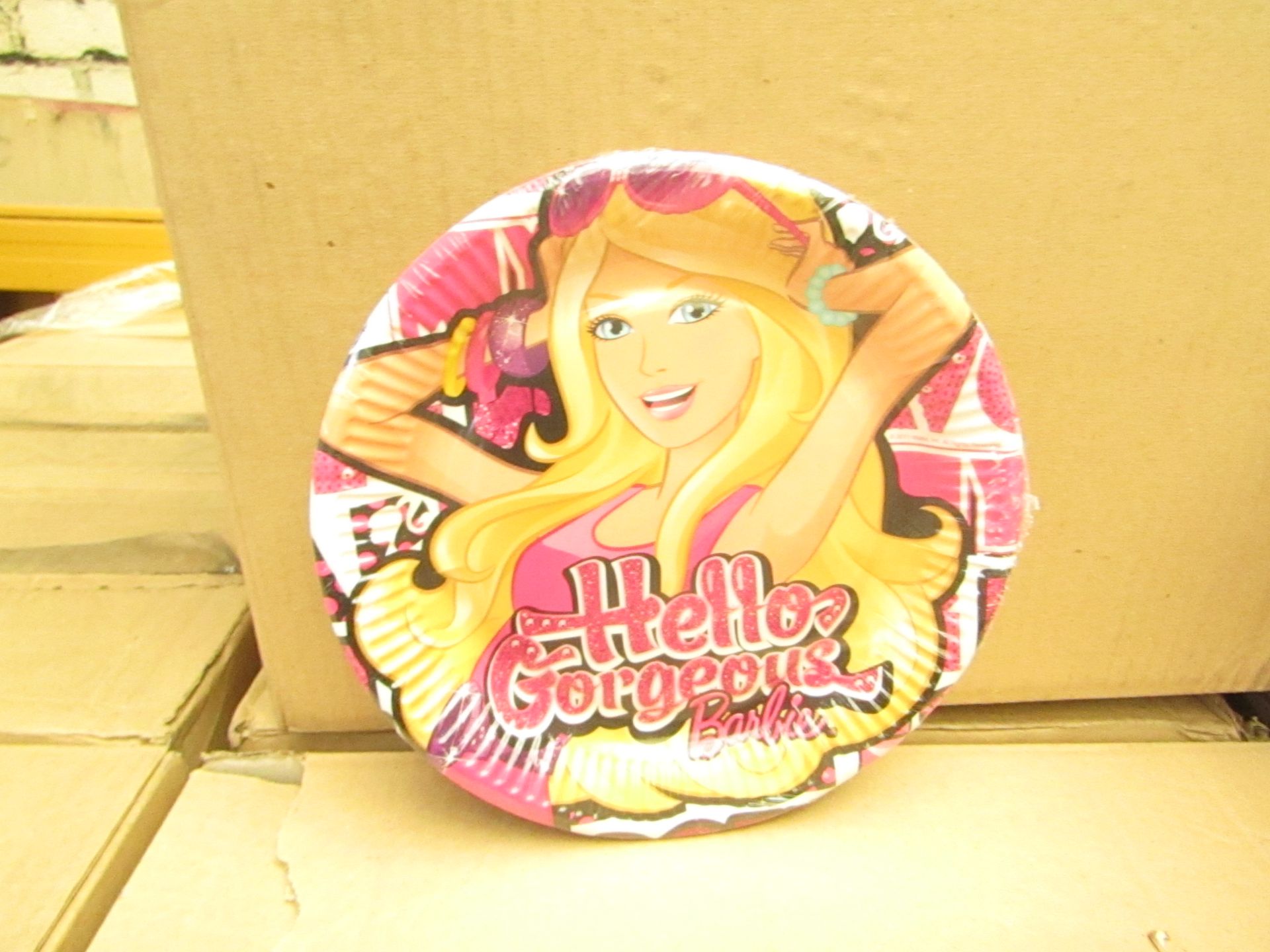 Box of 24 Barbie Paper Plates.23cm each. New & Boxed