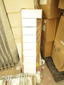 Carisa Elvino white radiator 1245x300, damaged at one end, comes with box, please read lot 0