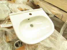 Villeroy and Boch 490mm 1 tap hole sink, new