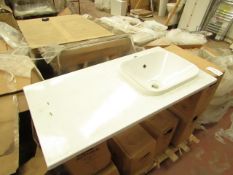 Althea Ceramica Movado ceramic shelf set includes a Movando 45 in set sink and a 1000 x 500mm