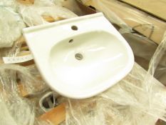 Villeroy and Boch 490mm 1 tap hole sink, new