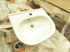 Villeroy and Boch 490mm 1 tap hole sink, new