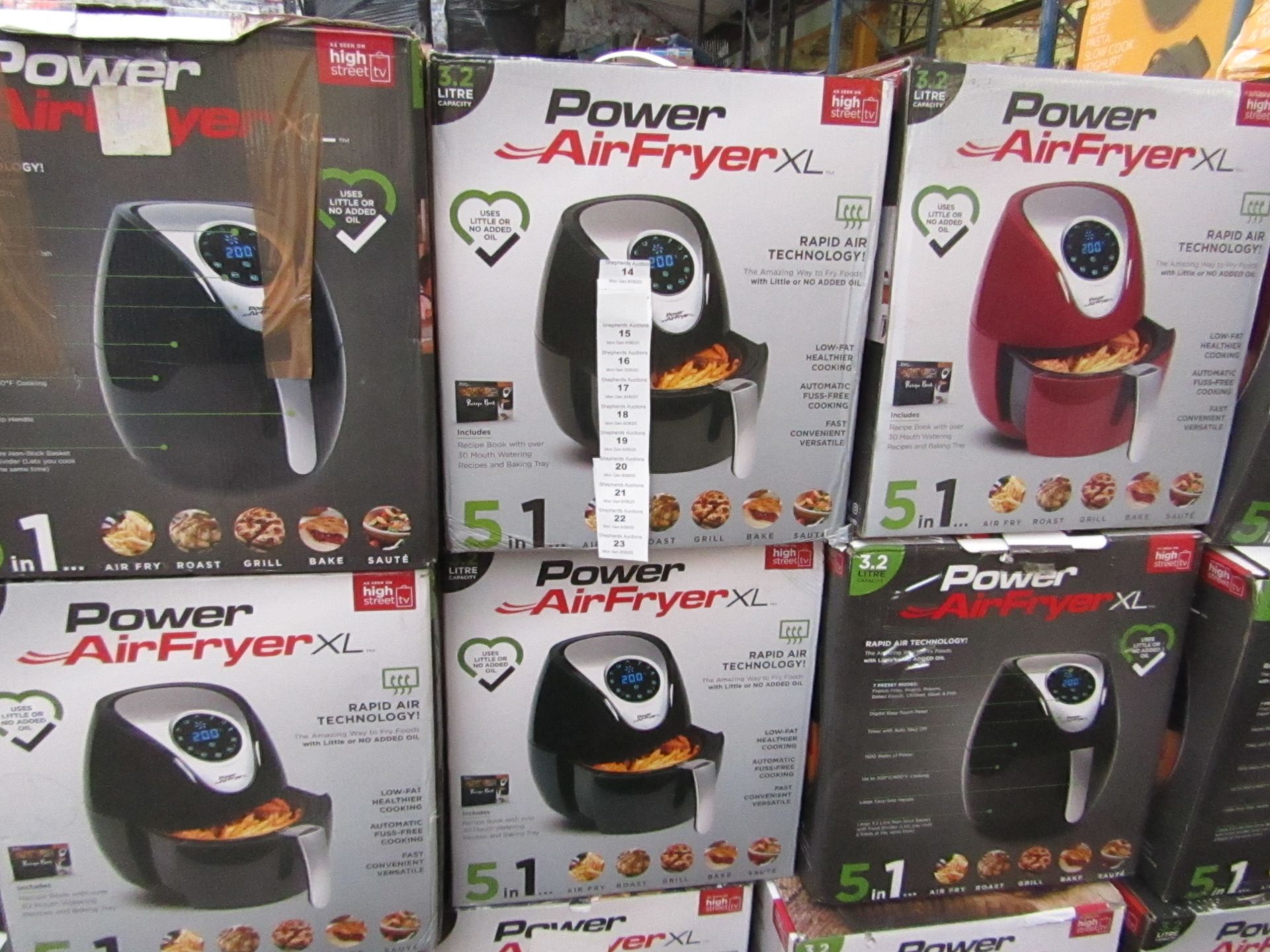 | 5X | POWER AIR FRYER 3.2L | UNCHECKED AND BOXED | NO ONLINE RE-SALE | SKU 5060191468053| RRP £79.