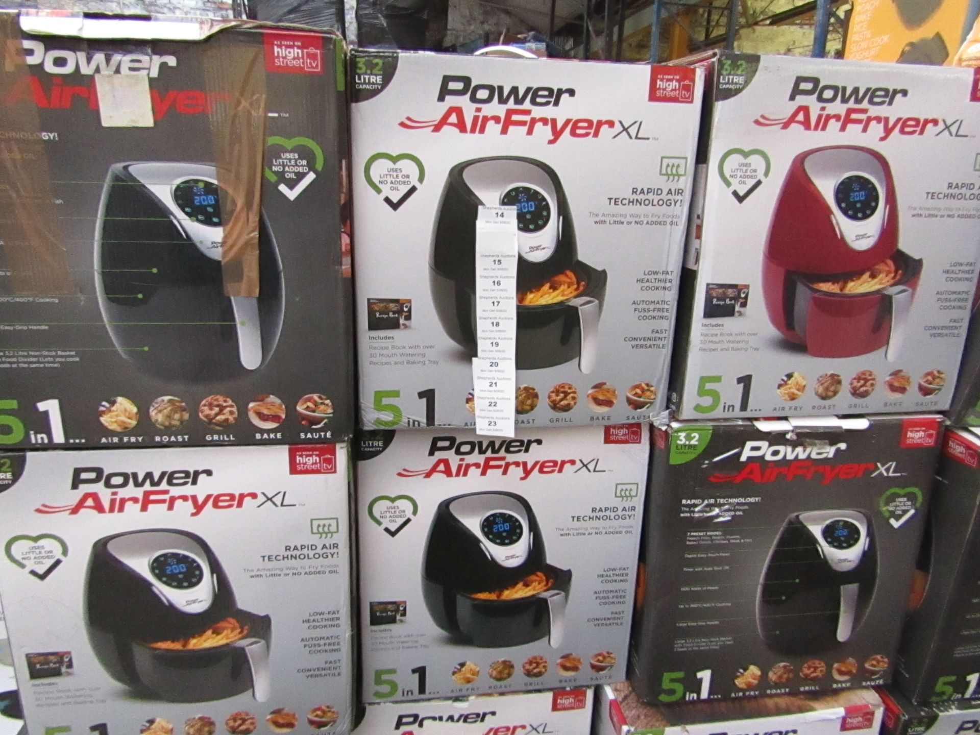 | 5X | POWER AIR FRYER 3.2L | UNCHECKED AND BOXED | NO ONLINE RE-SALE | SKU 5060191468053| RRP £79.