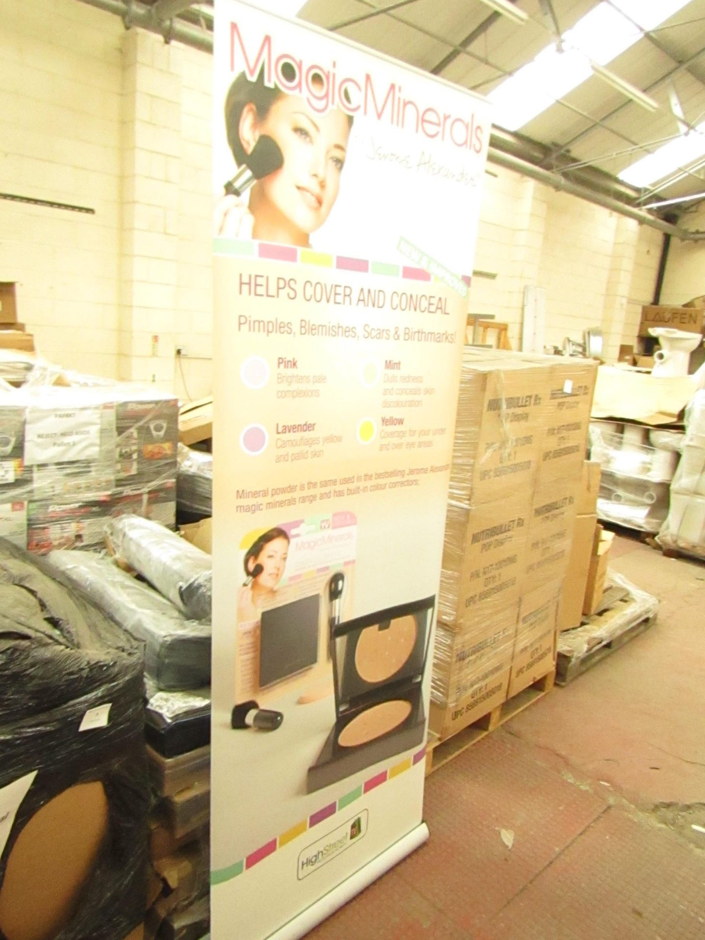 | 1X | PALLET OF APPROX 20 VARIOUS PULL UP EXHIBITION BANNER STANDS, ALL PRE PRINTED FOR VARIOUS