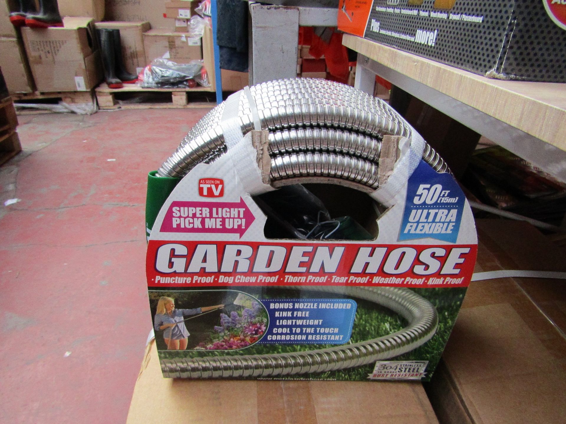 50FT Ultras flexable metal garden hose, new.