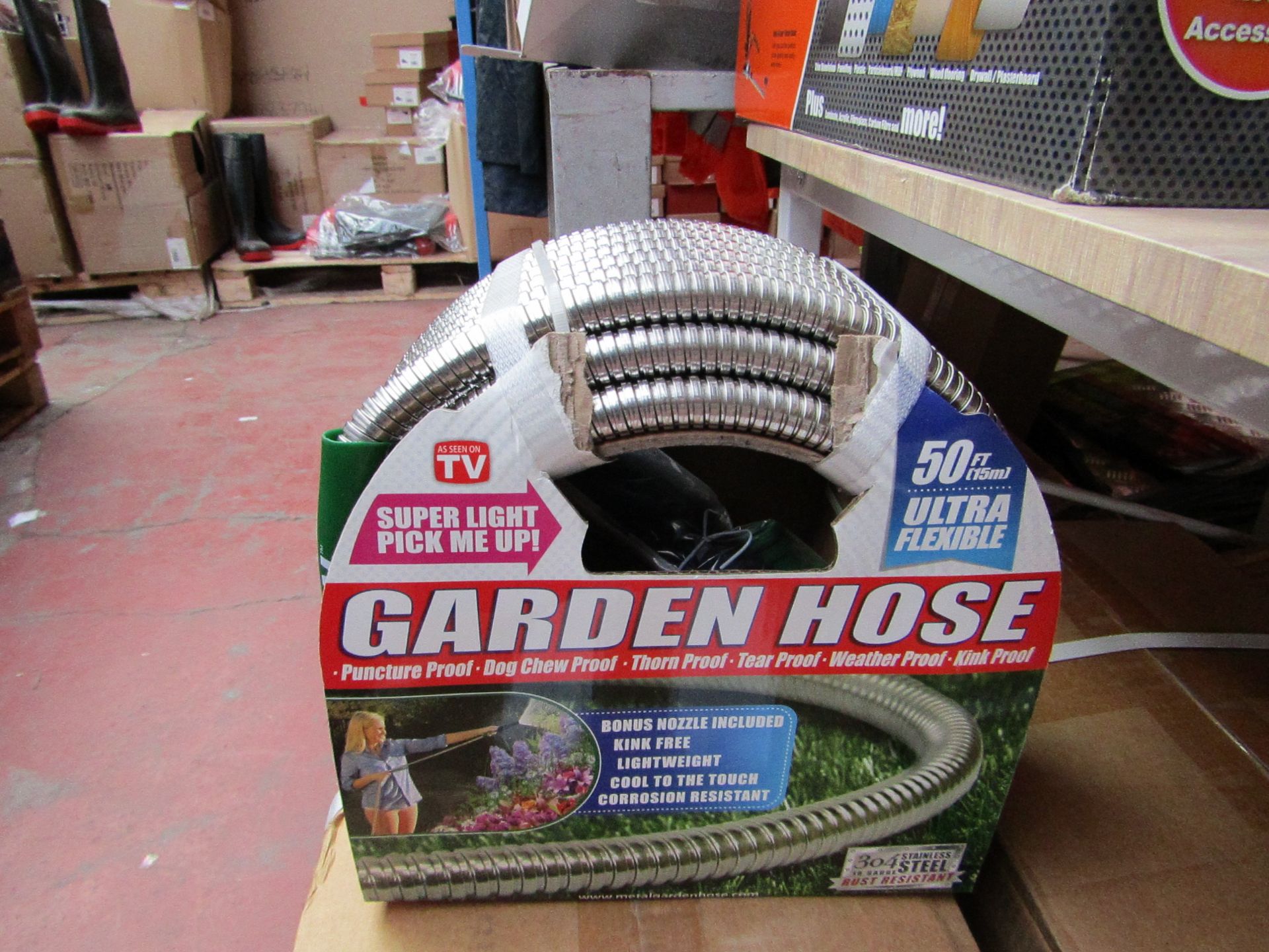 50FT Ultras flexable metal garden hose, new.