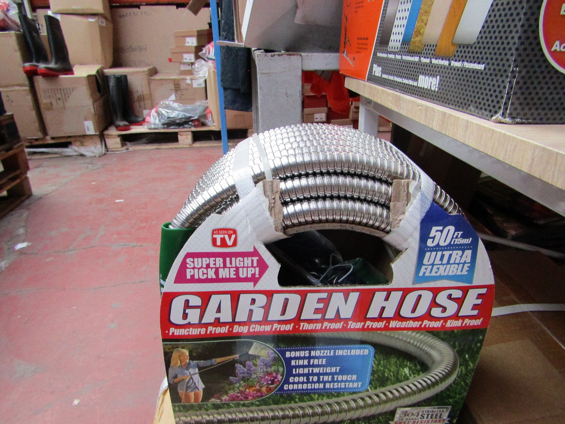 50FT Ultras flexable metal garden hose, new.