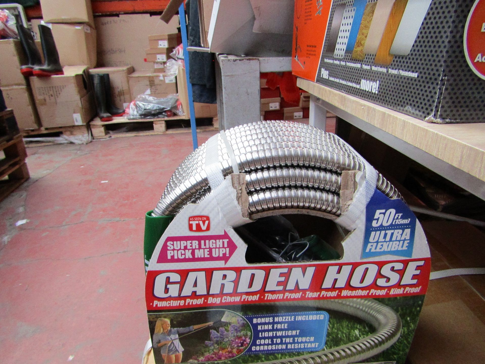 50FT Ultras flexable metal garden hose, new.