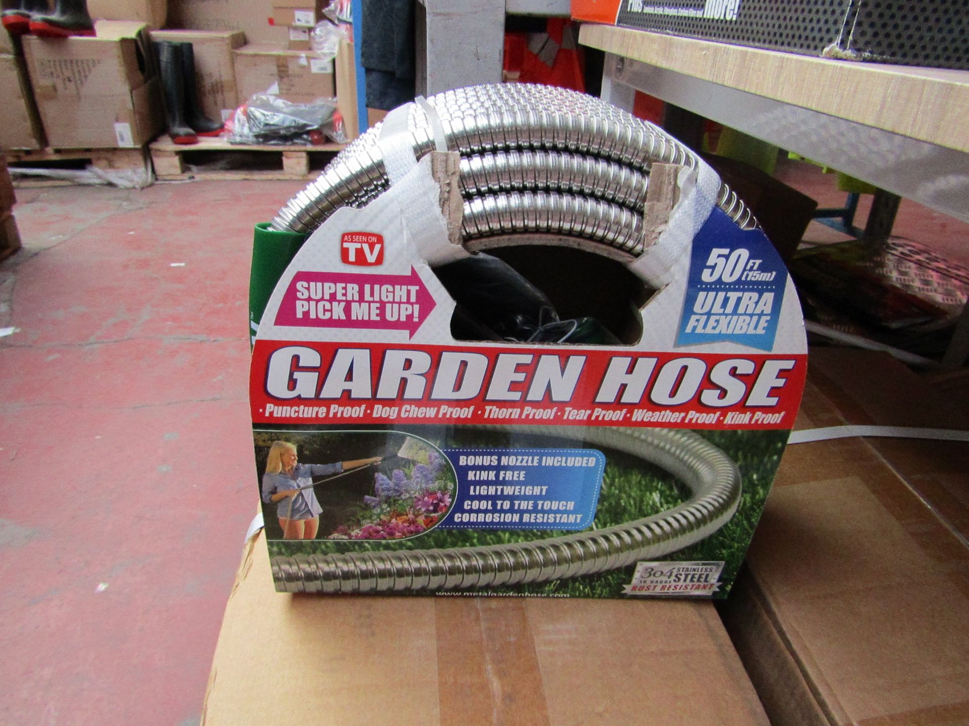 50FT Ultras flexable metal garden hose, new.