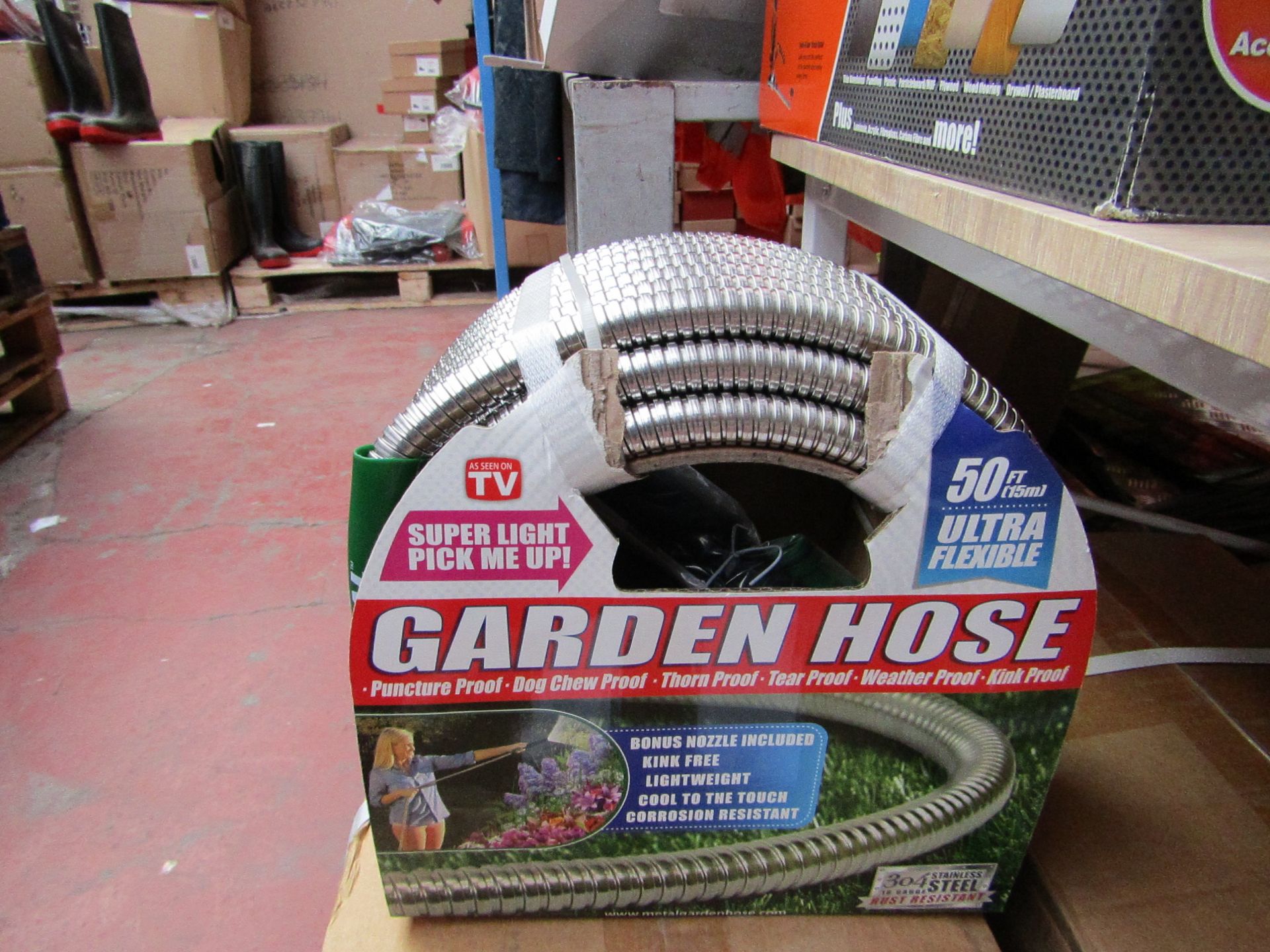 50FT Ultras flexable metal garden hose, new.