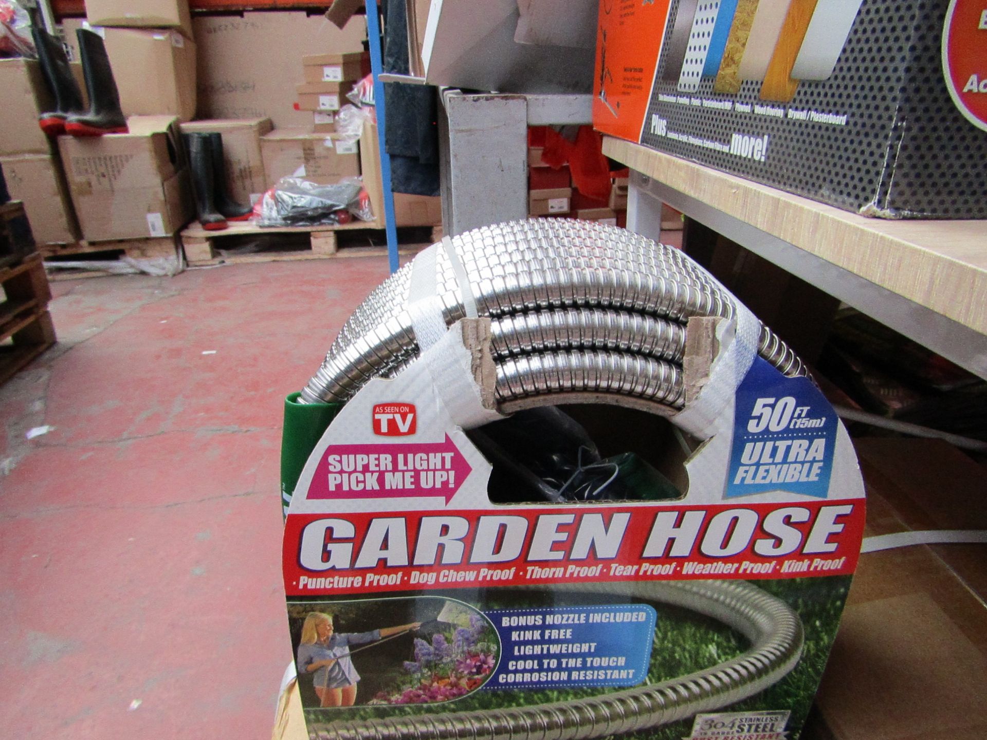 50FT Ultras flexable metal garden hose, new.