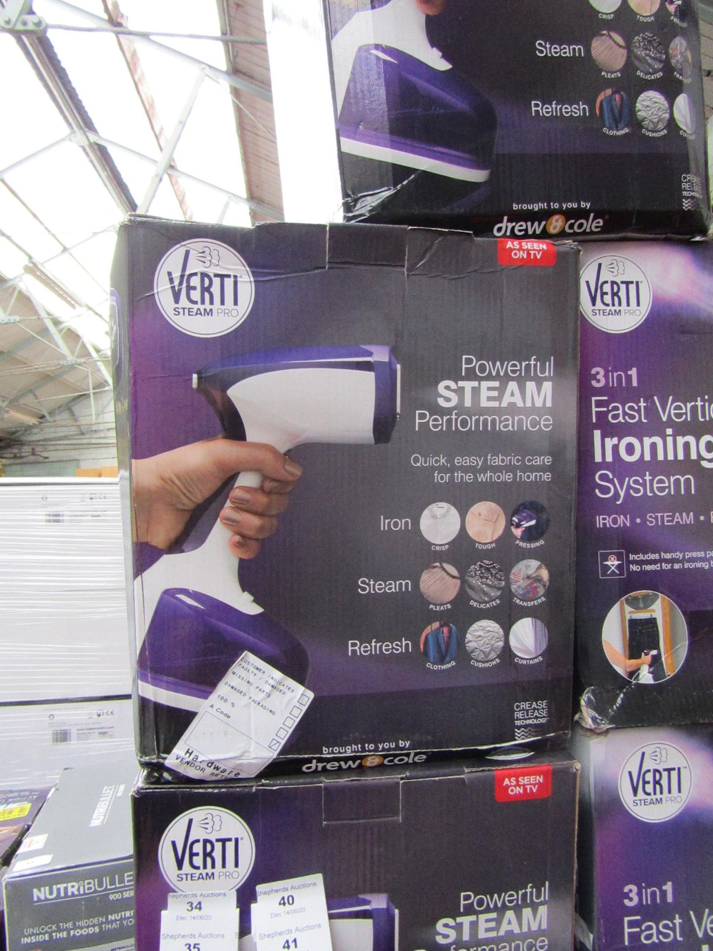 | 1X | VERTI STEAM PRO'S | UNCHECKED AND BOXED | NO ONLINE RESALE | RRP œ43.99 | TOTAL LOT RRP œ43.