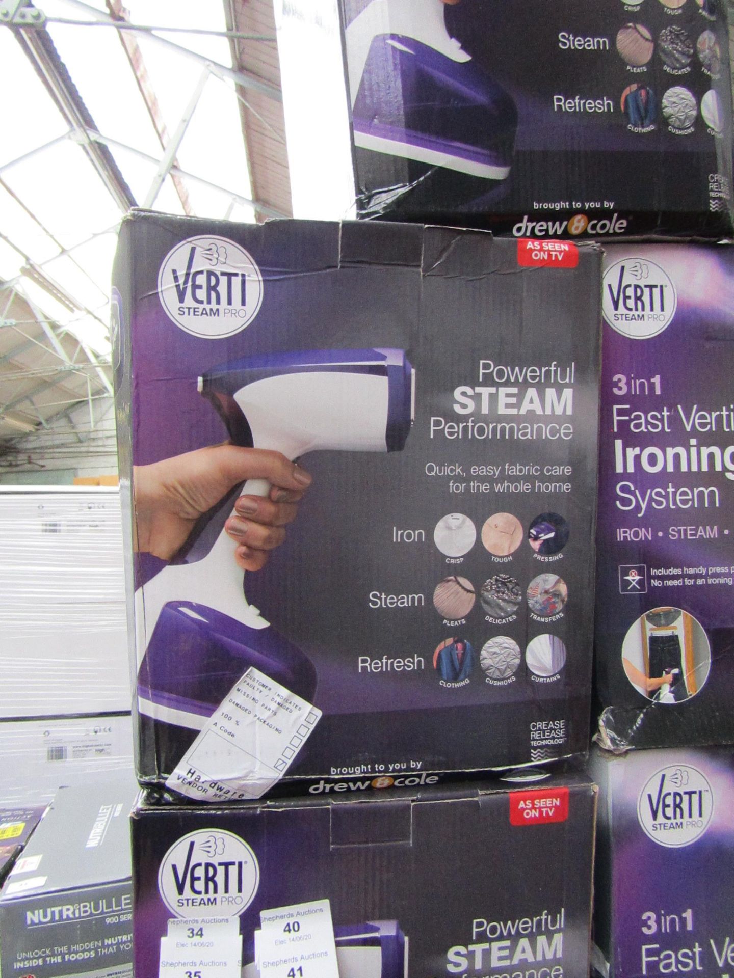 | 1X | VERTI STEAM PRO'S | UNCHECKED AND BOXED | NO ONLINE RESALE | RRP £43.99 | TOTAL LOT RRP £43.