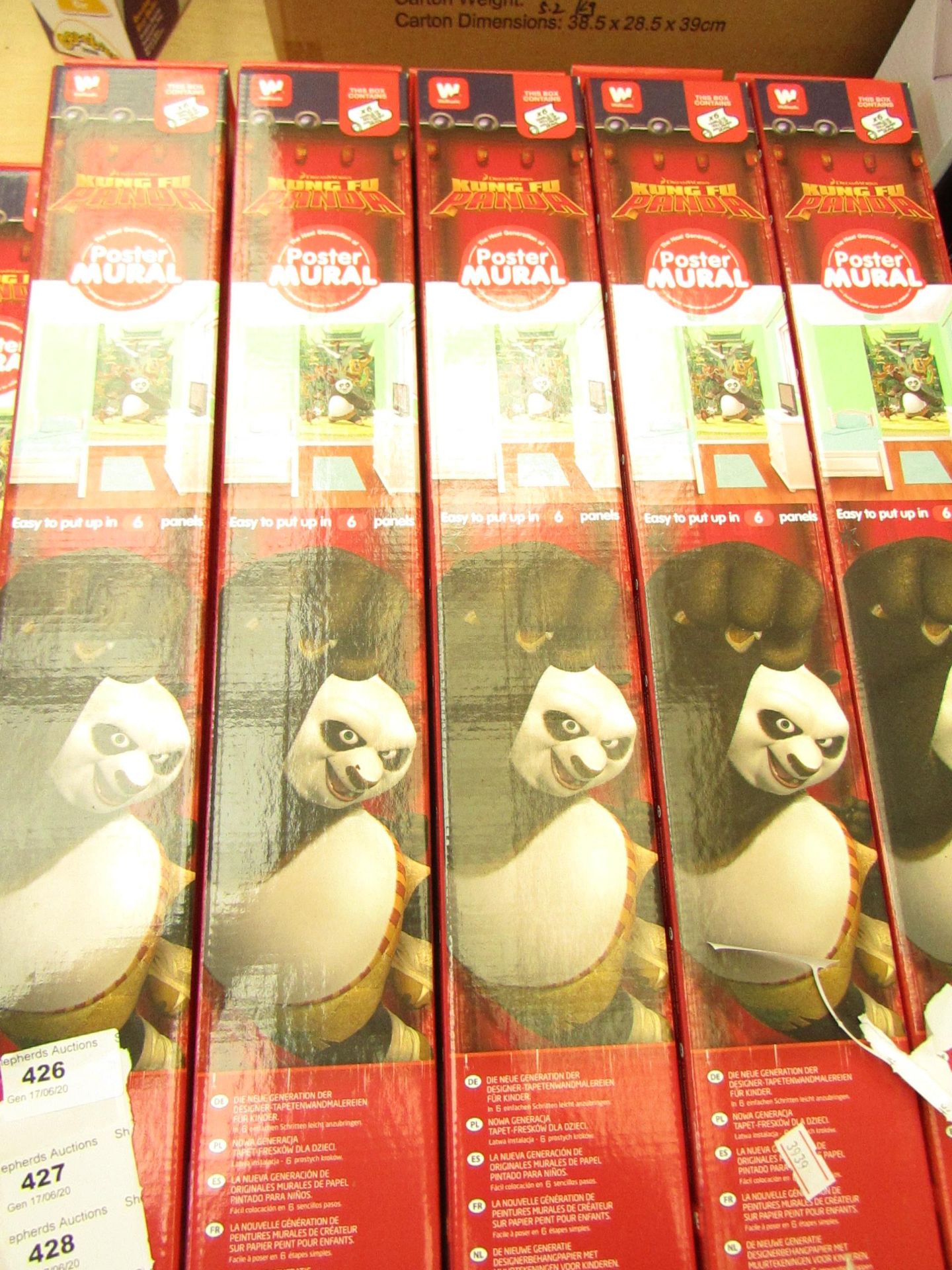 Wallatstic Kung Fu Panda Poster Mral. Easy To put up in 6 Pieces. Overall Size 8ft x 5ft. New &