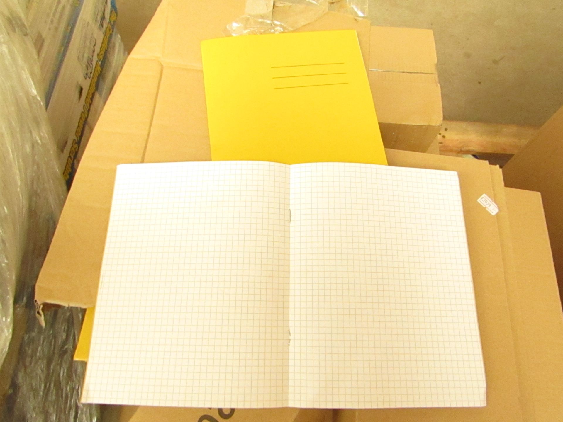 Box of 100 Exercise Books. See Image for Design. Unused & Boxed