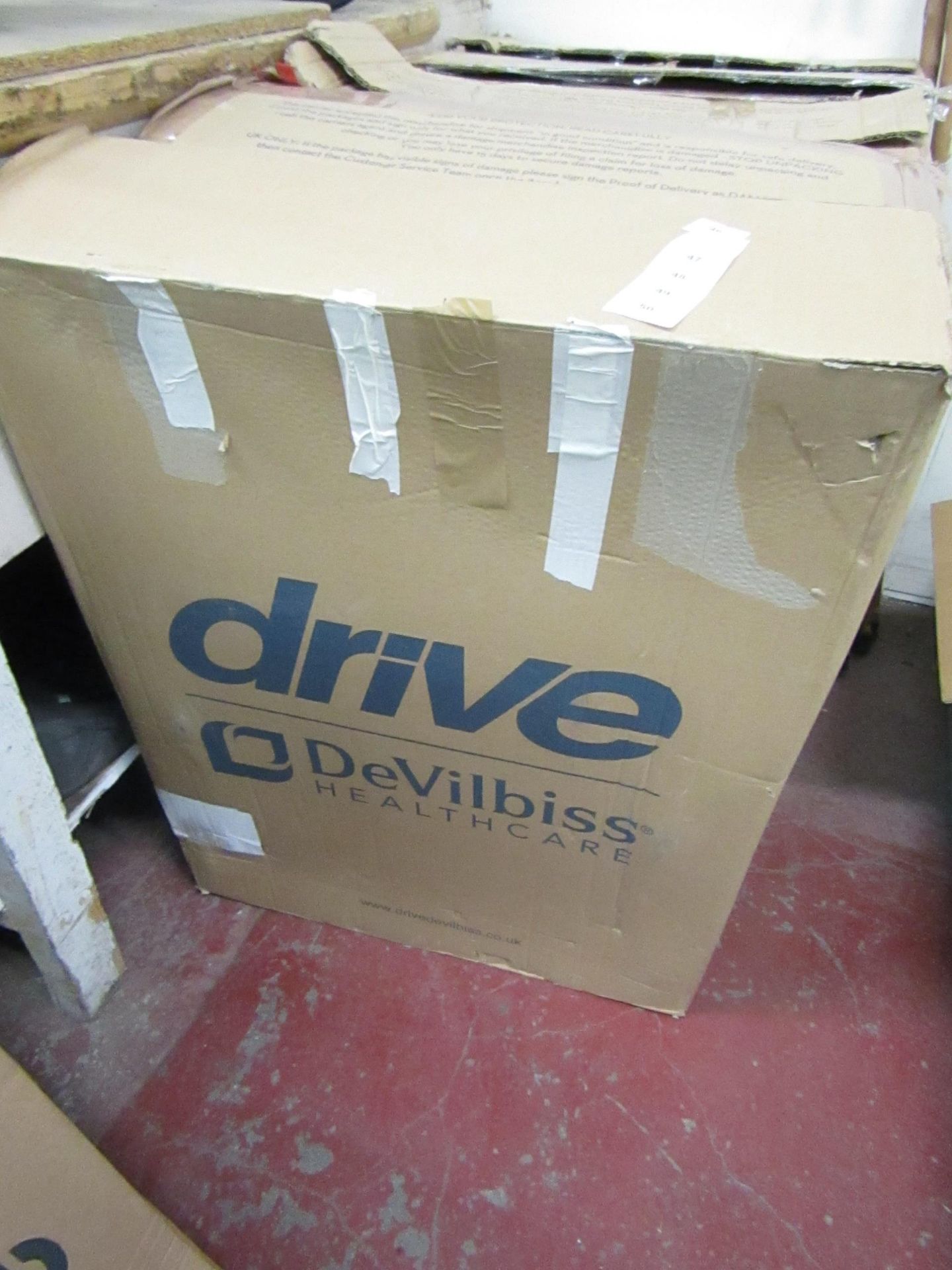 Drive Aluminum Rollator in red, unchecked for completeness and damage, boxed