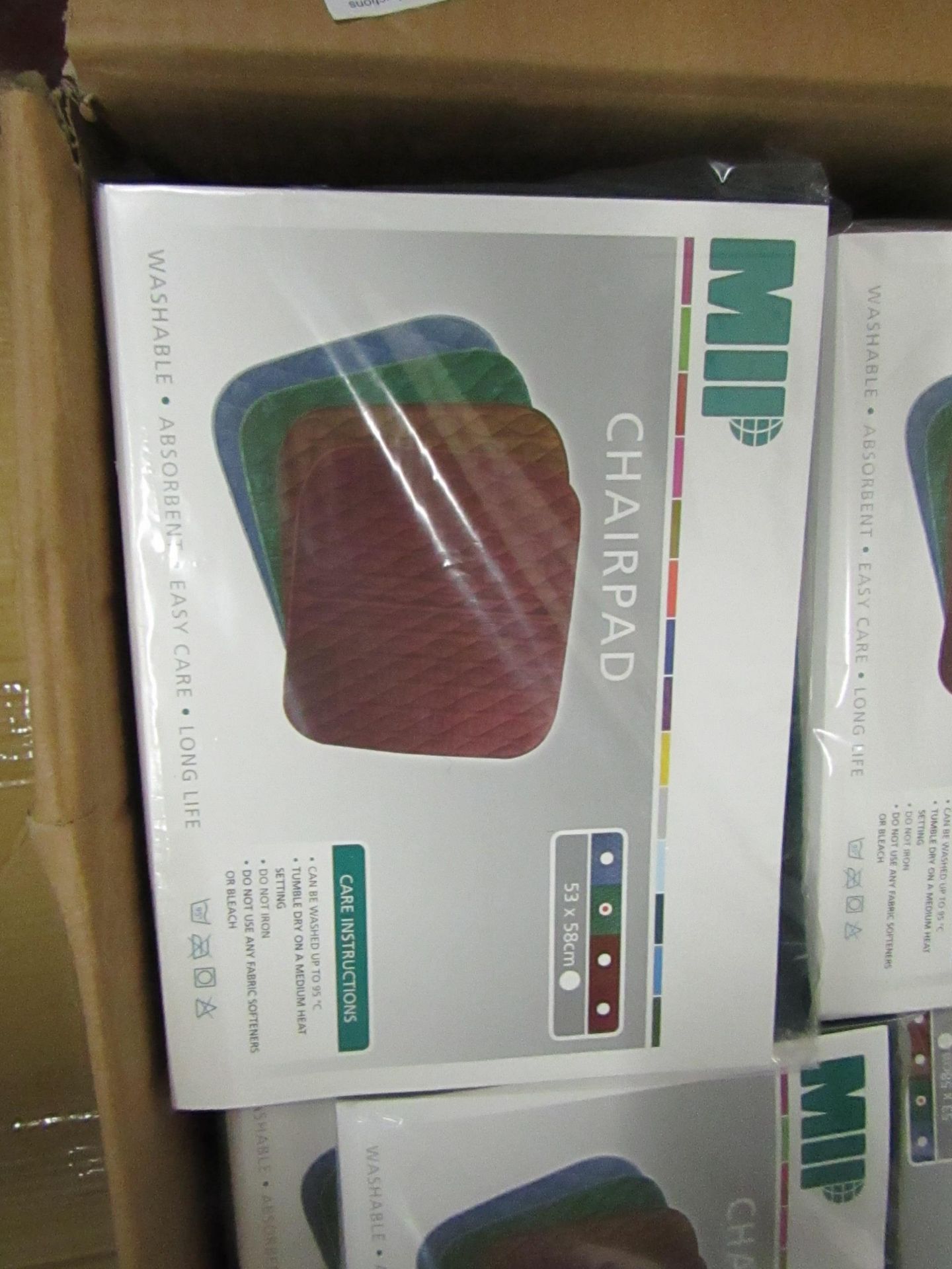 5x MIP Chair Pads, New and packaged