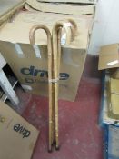 4x Wooden canes, look unused