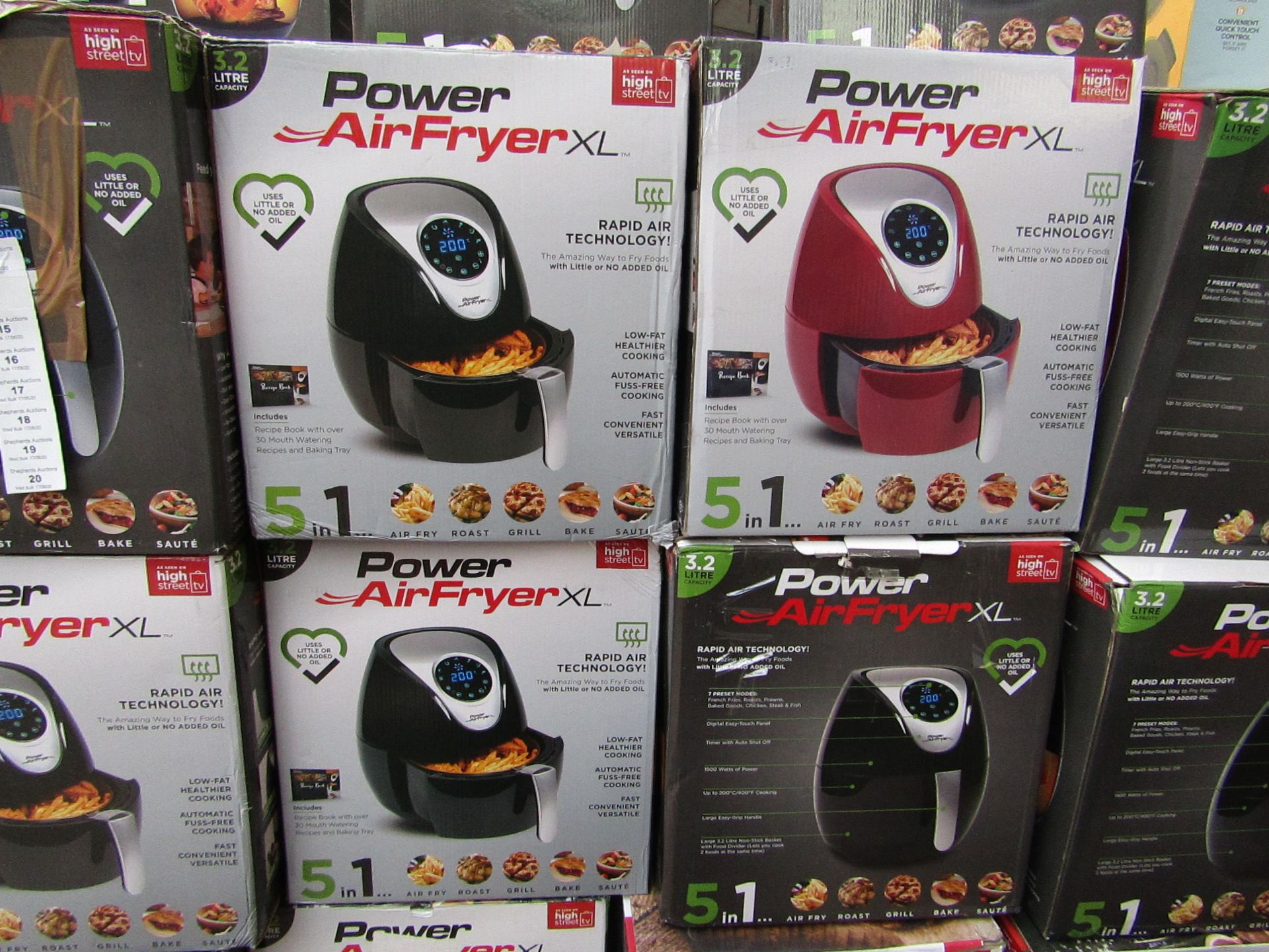 | 5X | POWER AIR FRYER 3.2L | UNCHECKED AND BOXED | NO ONLINE RE-SALE | SKU 5060191468053| RRP £79.