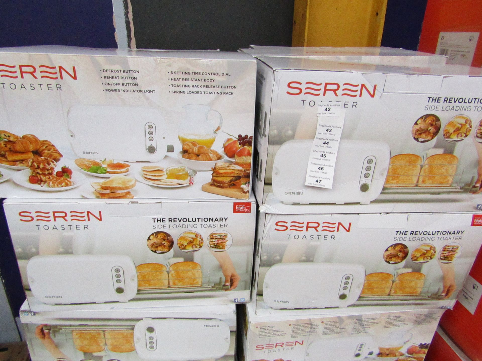 | 6X | SEREN TOASTERS | UNCHECKED AND BOXED | NO ONLINE RESALE | SKU C5060541513075 | RRP £59.99 |